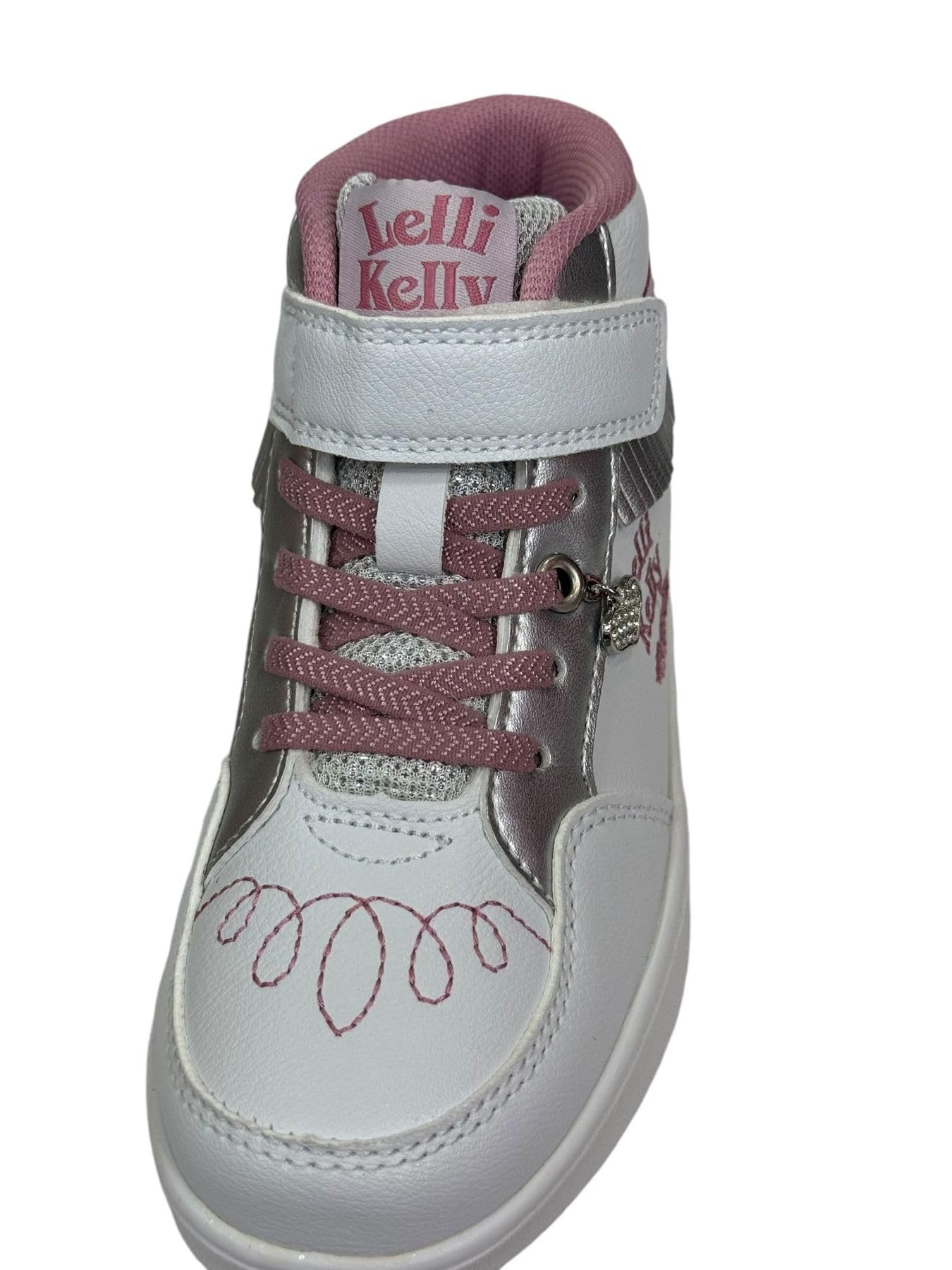 Lelli Kelly Frangetta Mix Mid LKAA8096 BIAG bianco/argento con ciondolo-cuore e gadget in omaggio (34, Bianco argento)