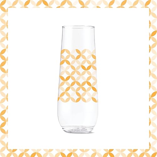 Vista 60 de TOSSWARE POP Vino Designer Series - Formas 3, juego de 6, calidad premium, reciclables, irrompibles y transparentes de plástico transparente