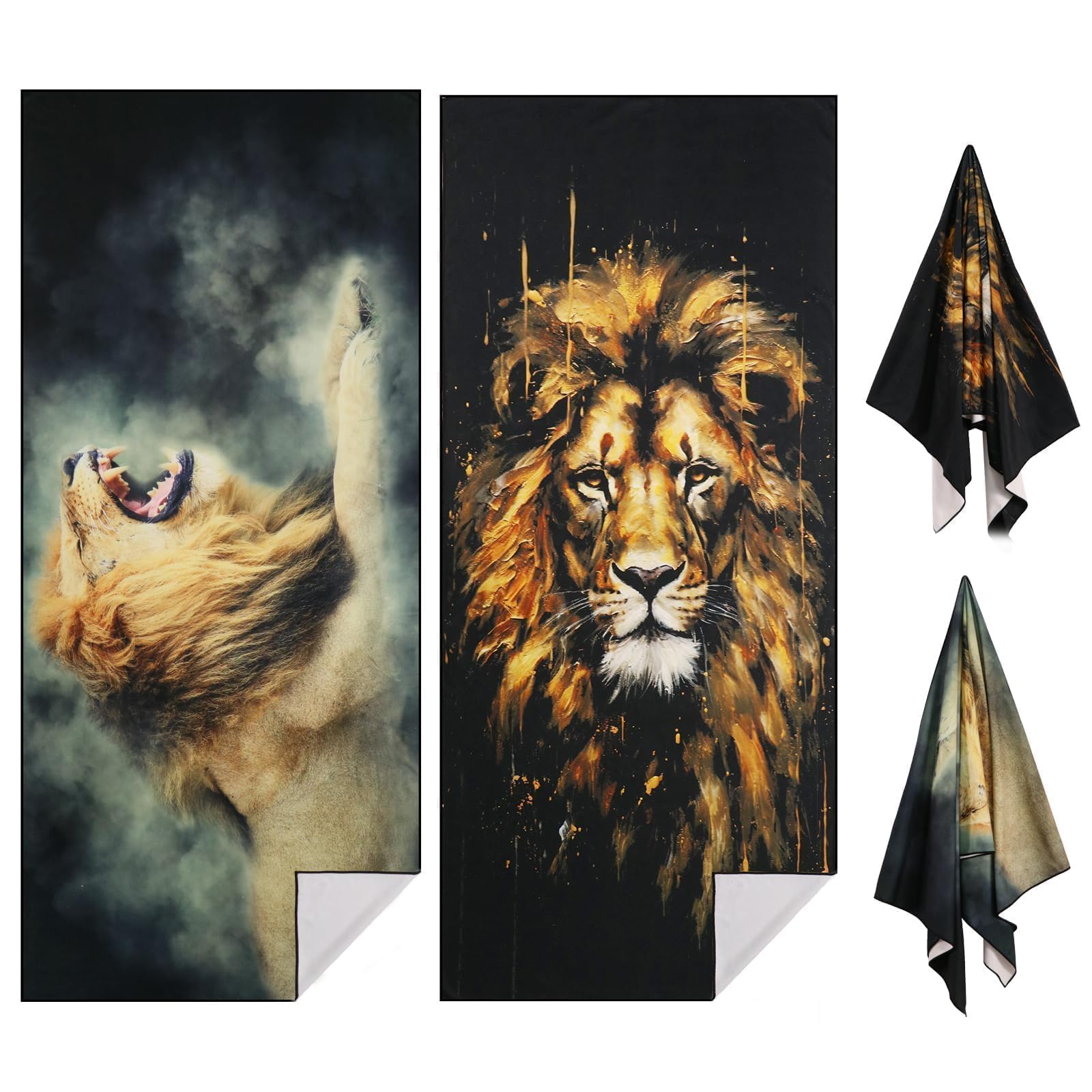 2 Pack 560g Microfiber Beach Towel Quick Dry Towel Lightweight Sand Free Oversized for Beach, Swimming,Travel