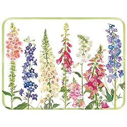 Caspari Foxgloves Rectangle Paper Placemats, 24 Count