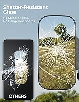 Vista 6 de Espejos laterales KEMIMOTO UTV compatibles con Polaris Ranger, Can-Am Defender, Maverick Trail, CFMOTO UFORCE Espejos Pro-Fit con tubo perfilado