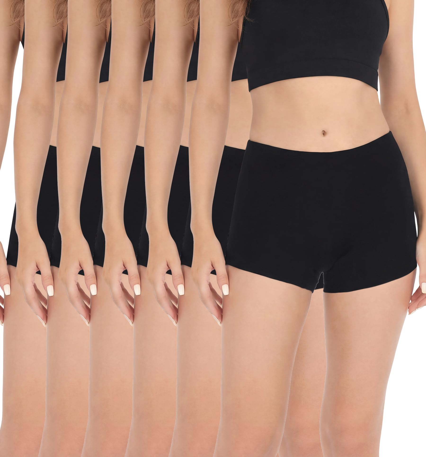 Marvmys Damen Boxershorts Baumwolle Unterwäsche Atmungsaktiv Bequem Weich Mittelhohe Panties Multipack S-XXL