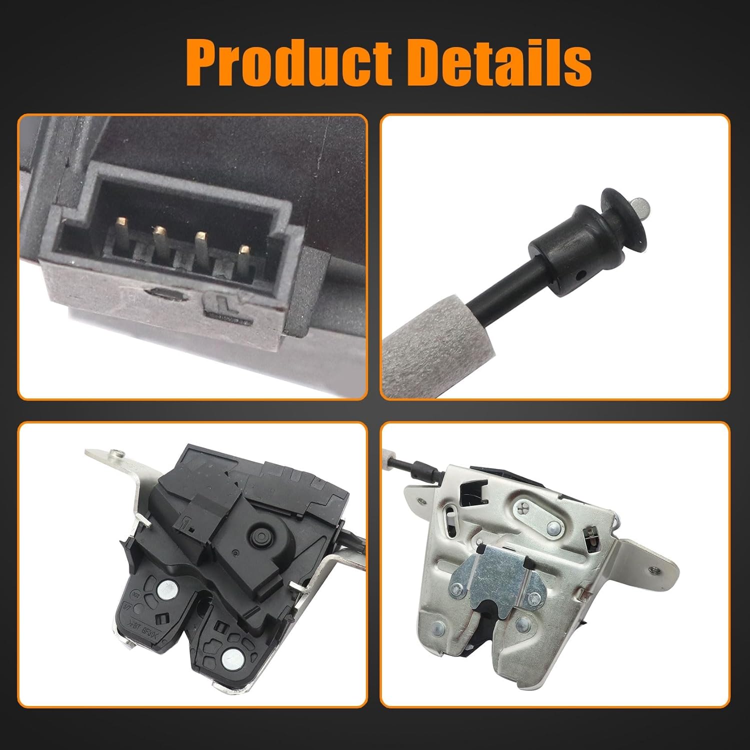 FZJDSD Trunk Lock Latch Compatible with Tesla Model S Model X 2012-2021 Replace 600665400B 6006654-00-B Rear Trunk Lid Tailgate Latch Lock