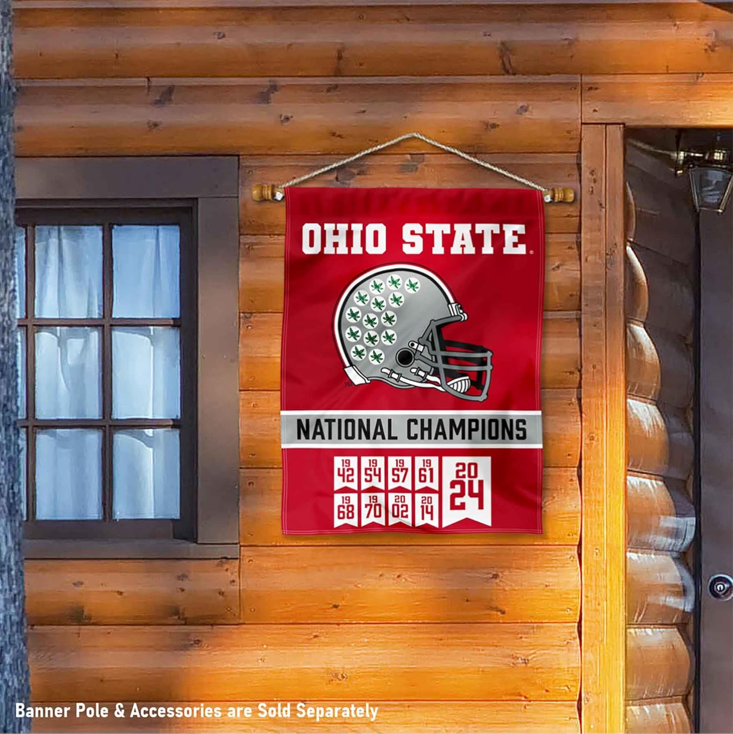 Ohio State Buckeyes National Champions 2024 Double Sided House Banner Flag - Image 3