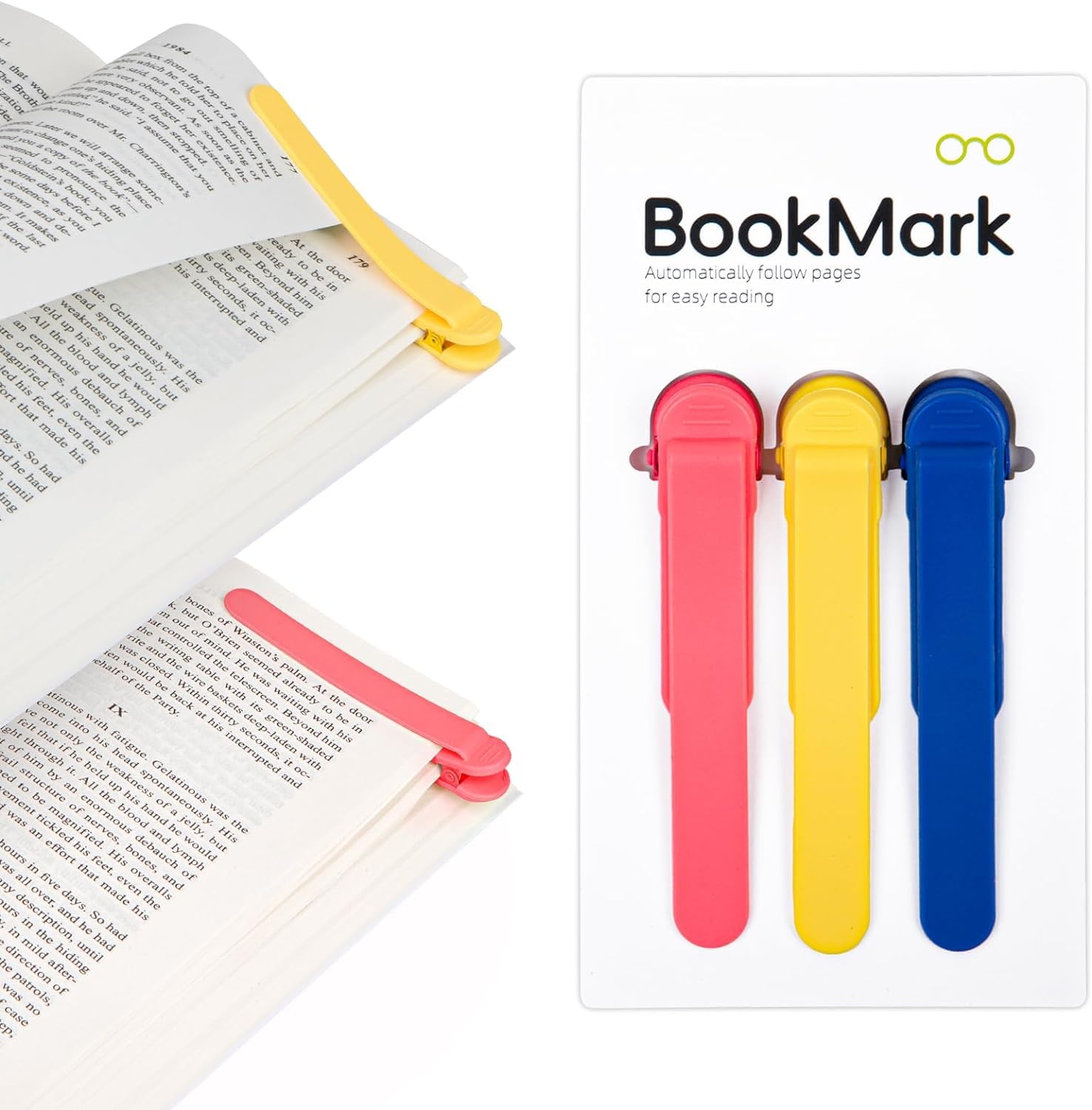 Segnalibri Automatici In Silicone - Clip Intelligente Per Lettura - Set Da 3 Design Unici