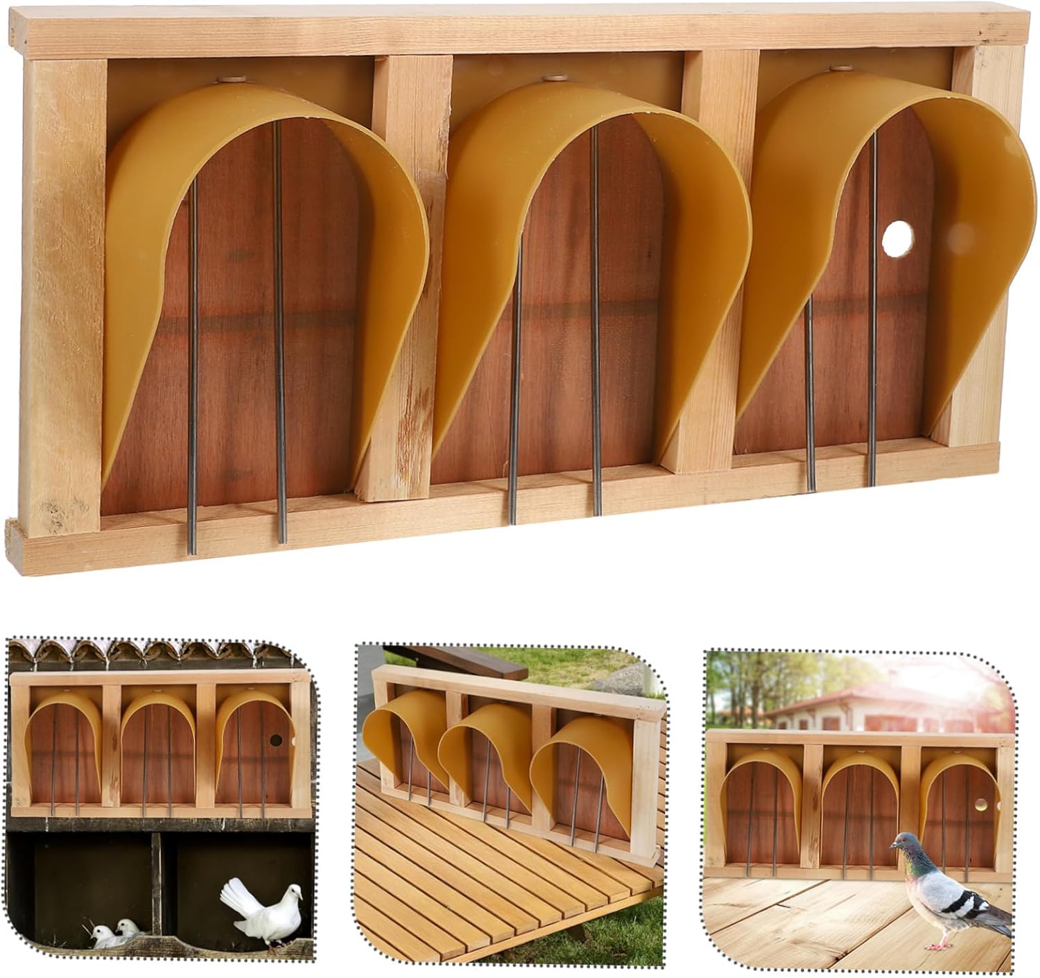 VANZACK European Style Pigeon Cage Door Wooden Entrance for Racing Pigeons Easy Access Birdcage Accessories for Nesting and Replacement