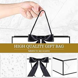 JMANNI Gift Bag, 1PCS Gift Bags Large with Ribbon and 1 Greeting Cards 2 Tissue Paper, Portable Paper Gift Bag with Handles, Birthday Gift Bags,Present Bags for Wedding Party Mothers Day