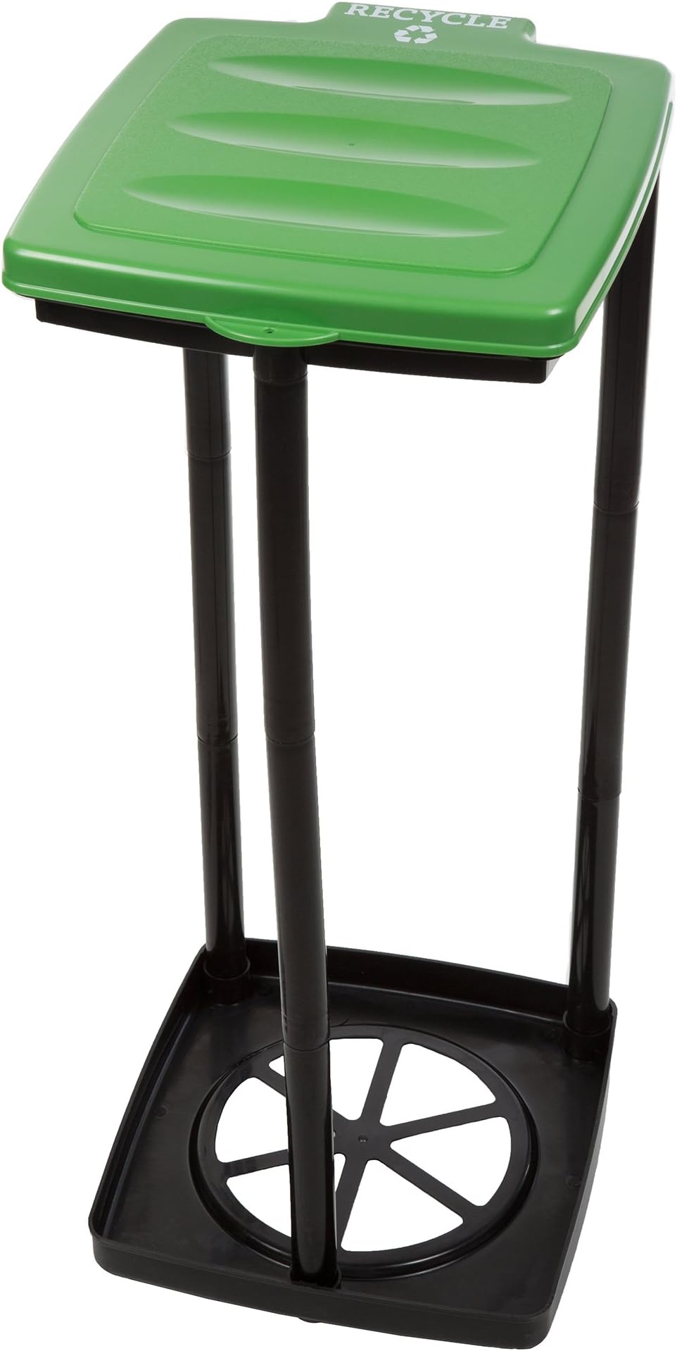 Portable Trash Bag Holder – Collapsible 13-Gallon Garbage Bin for Indoor/Outdoor Use, Camping, Recycling, and Parties – Durable Plastic Trash Can by Wakeman Outdoors (Green)