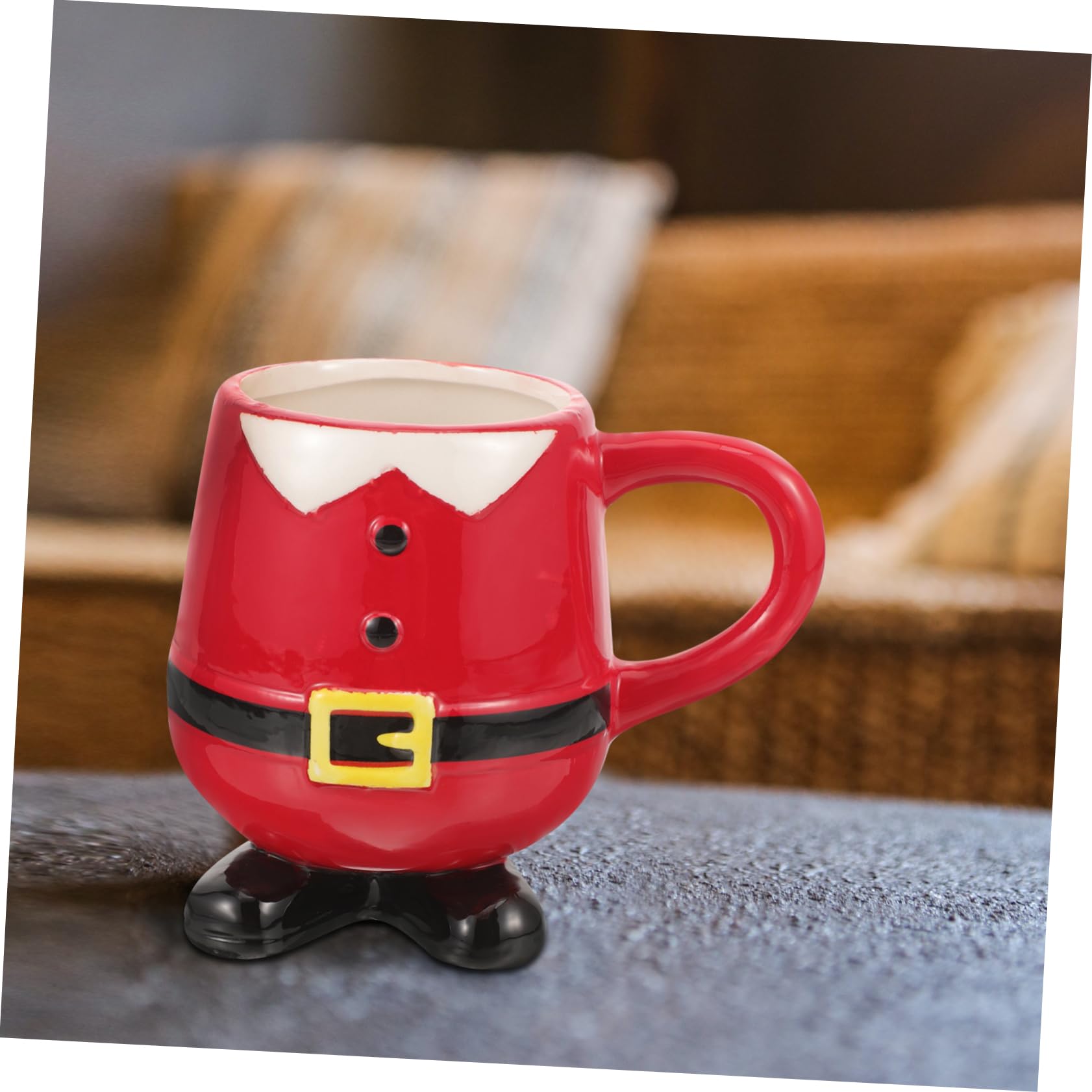 Taza De Cerámica Navideña Creativa Diseño De Muñeco Papá Noel para Decoración De Fiestas y De Navidad para Bebidas Calientes y Frías