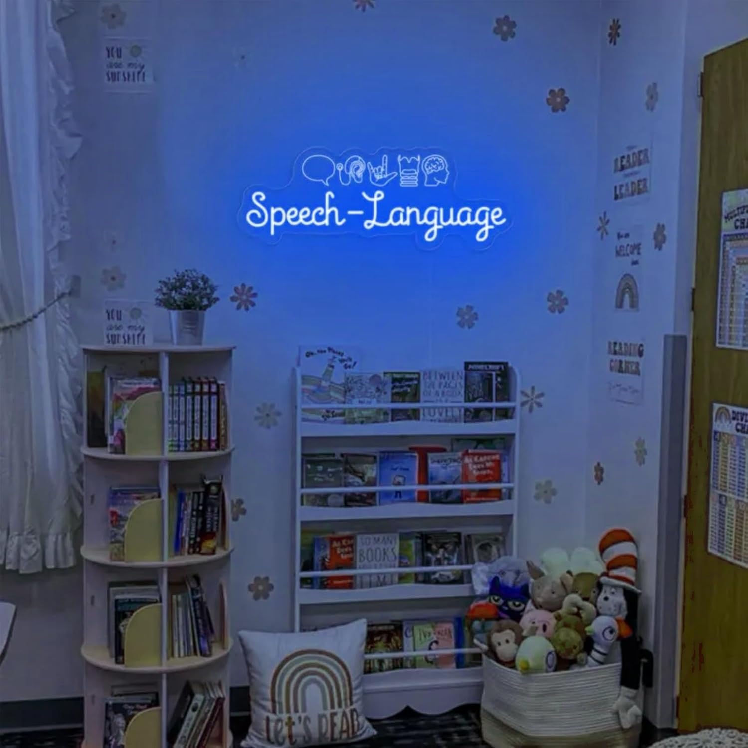 Speech Language Pathologist Neon Sign, Speech Room Decor Sign,Speech Therapist Room LED Light,Therapy Classroom Decoration, 17.7"x6.9"