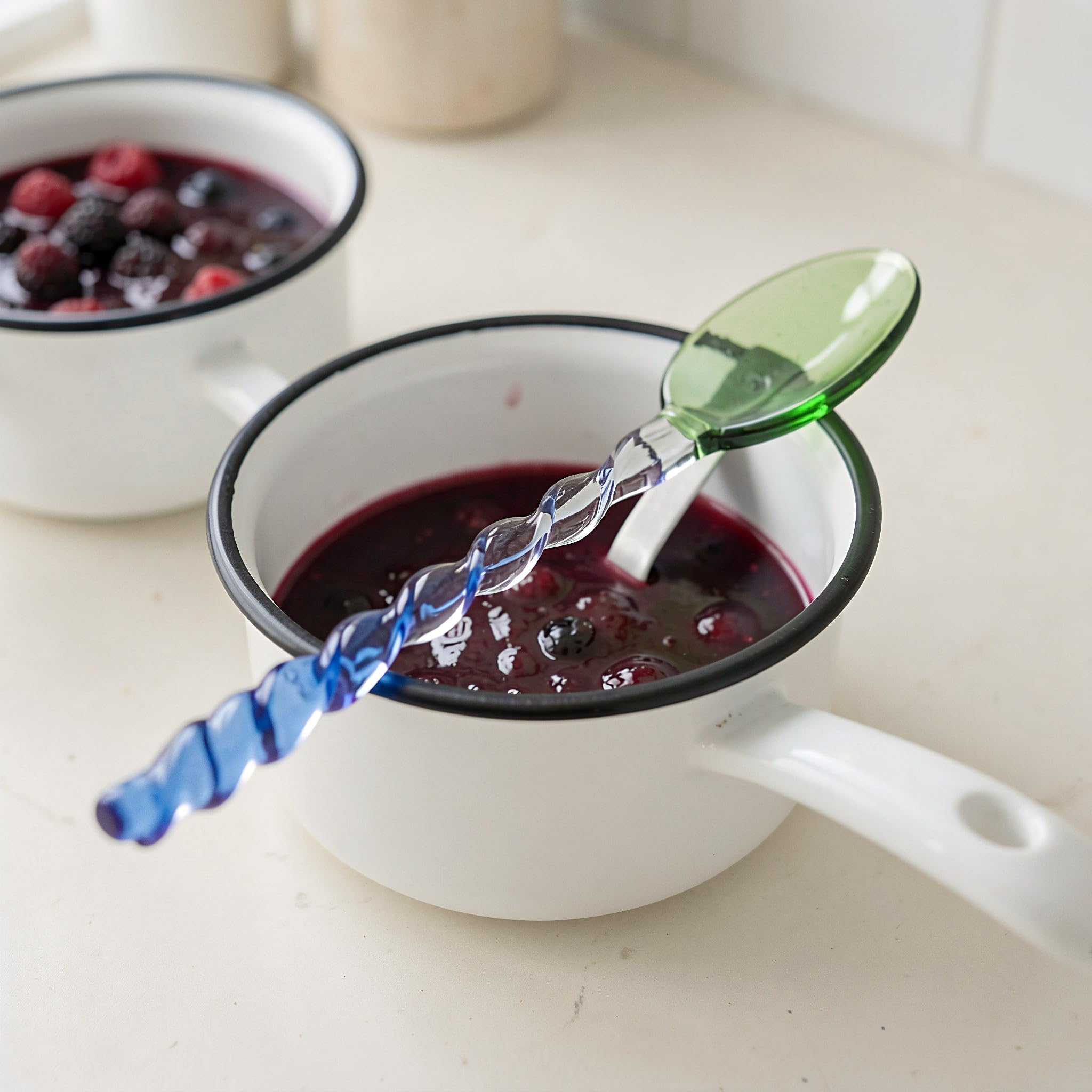Zerodeko Set di 5 cucchiai da mescolare in Vetro, Bastoncini per Cocktail.