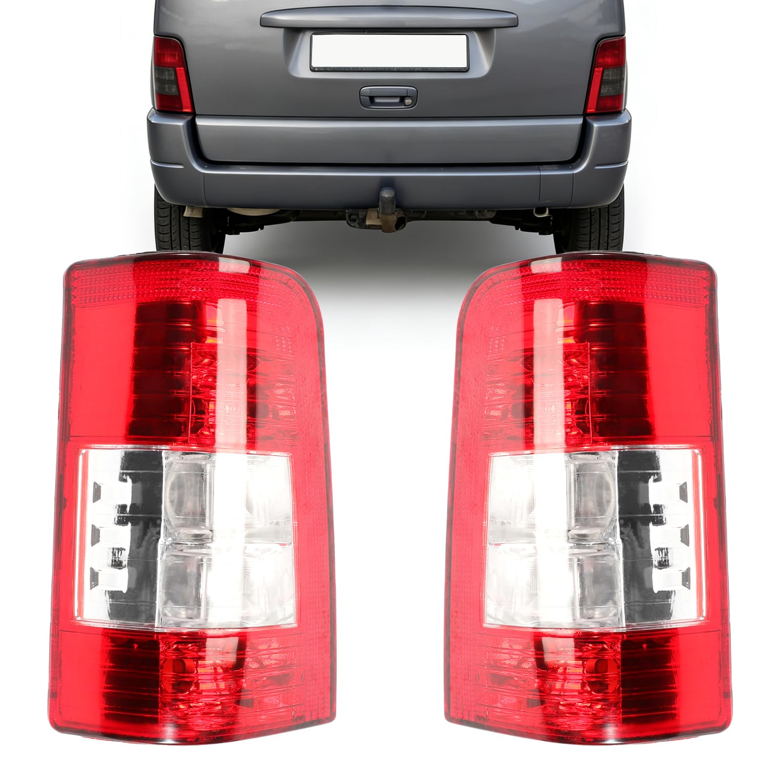 Juego de Faros Traseros Completo para Peugeot Partner Citroën Berlingo 1996-2008 OE 6350CY 6351CX, Faros Izquierdo + Derecho