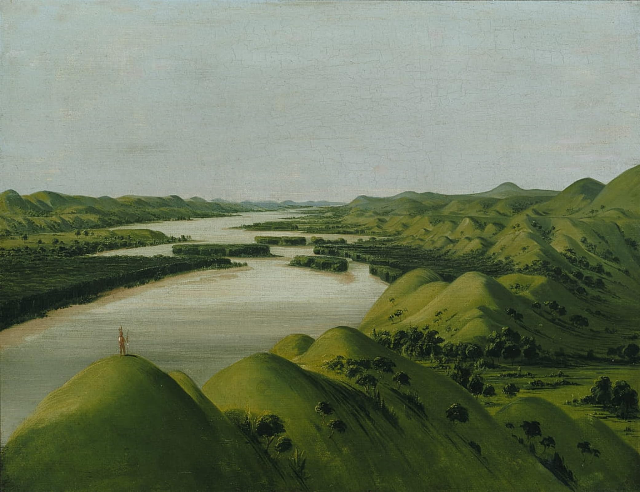 POSTERIIk Famous Animal Posters Vintage Picture River Bluffs by George Catlin Modern Wall Decor for Home Decor 60x90cm