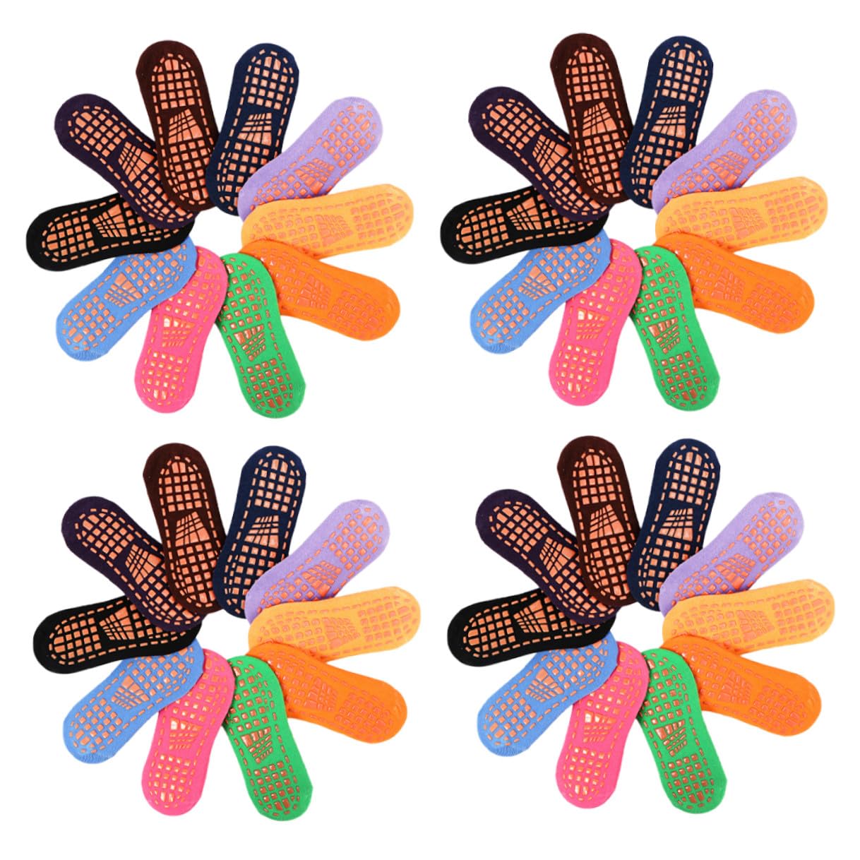 Supvox 20paare Rutschfeste Baumwollsocken Junge Mädchen-bodensocken Yogasocken mit Verstärkter Sohle Sportsocken für Glatte Oberflächen Unisex Zufällige Farbe