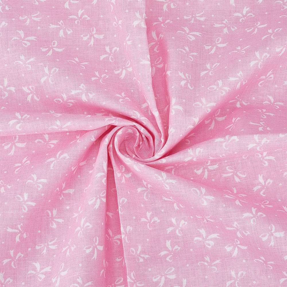 PH PandaHall Bowknot Print Fabric by The Yard Pink Cotton Fabrics 1.6m Wide Bows Pattern Crafts Fabric Bowknot Decorative Fabrics for Sewing Clothing Quilting Patchwork Home Decor Supplies