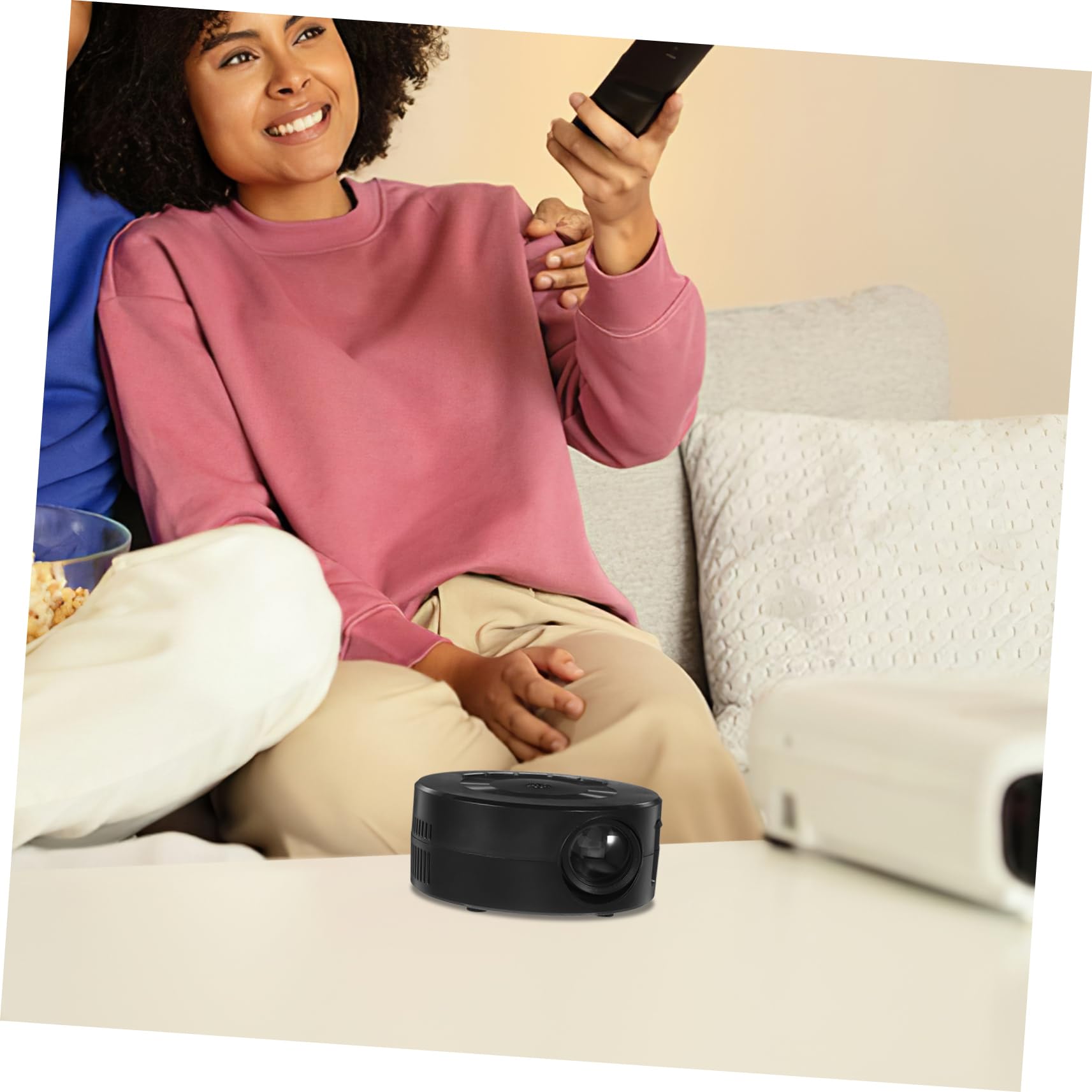 Mikikit Mini Proiettore Portatile Altoparlante Integrato Dispositivo Di Visualizzazione Tascabile Per Uso Domestico Campeggio e Ufficio Per Smartphone e Tablet