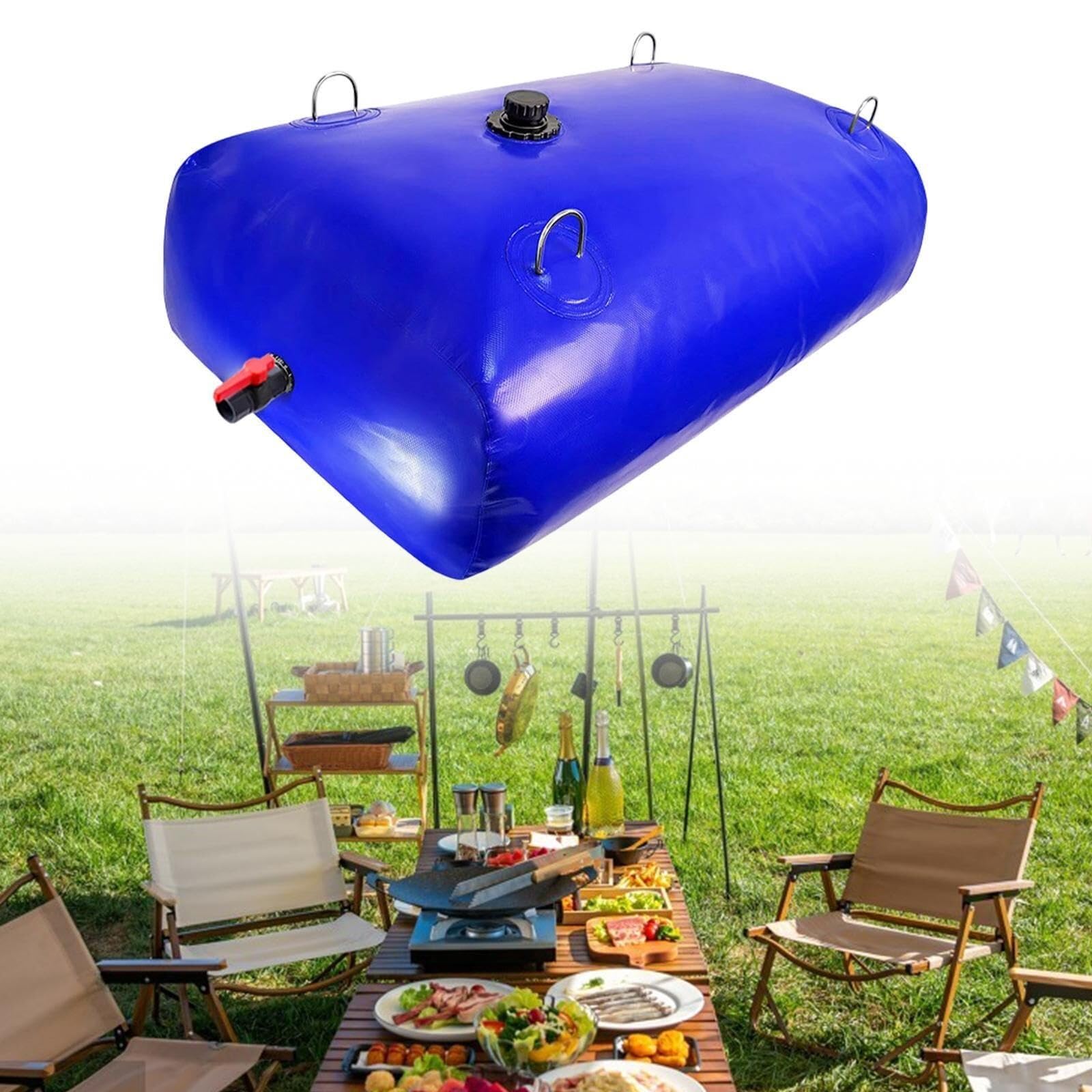 Bolsa de Almacenamiento Agua Plegable for Montar en vehículo, Ideal for construcción, Agricultura y Transporte, con Grifo for Exteriores