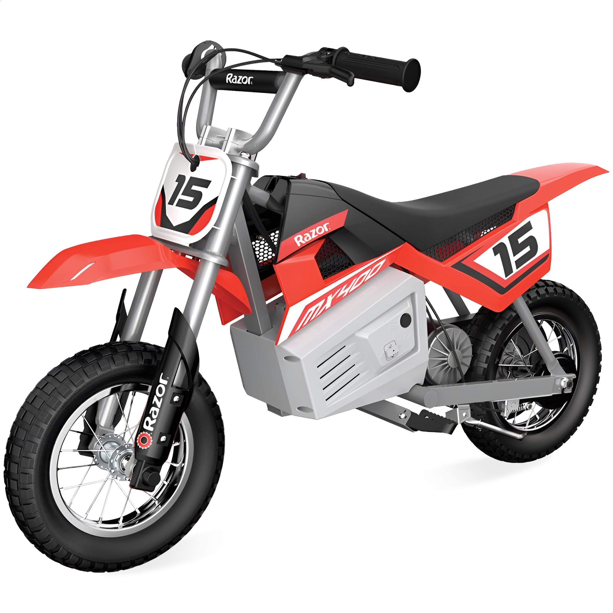 Razor MX400 Dirt Rocket Kids Ride On 24V Electric Toy Motocross Motorcycle Dirt Bike, Speeds up to 14 MPH, Red