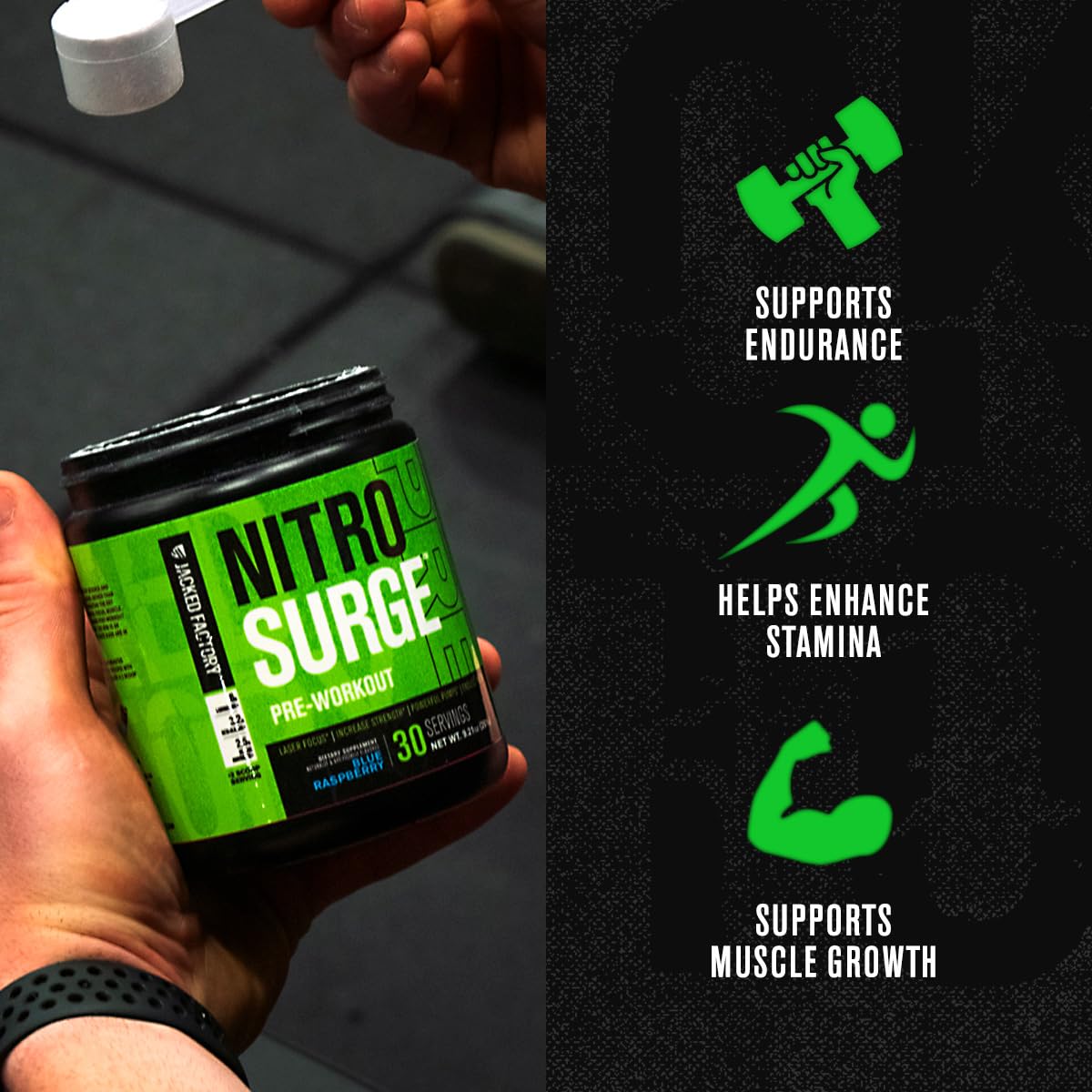 Jacked Factory NITROSURGE Pre Workout Supplement