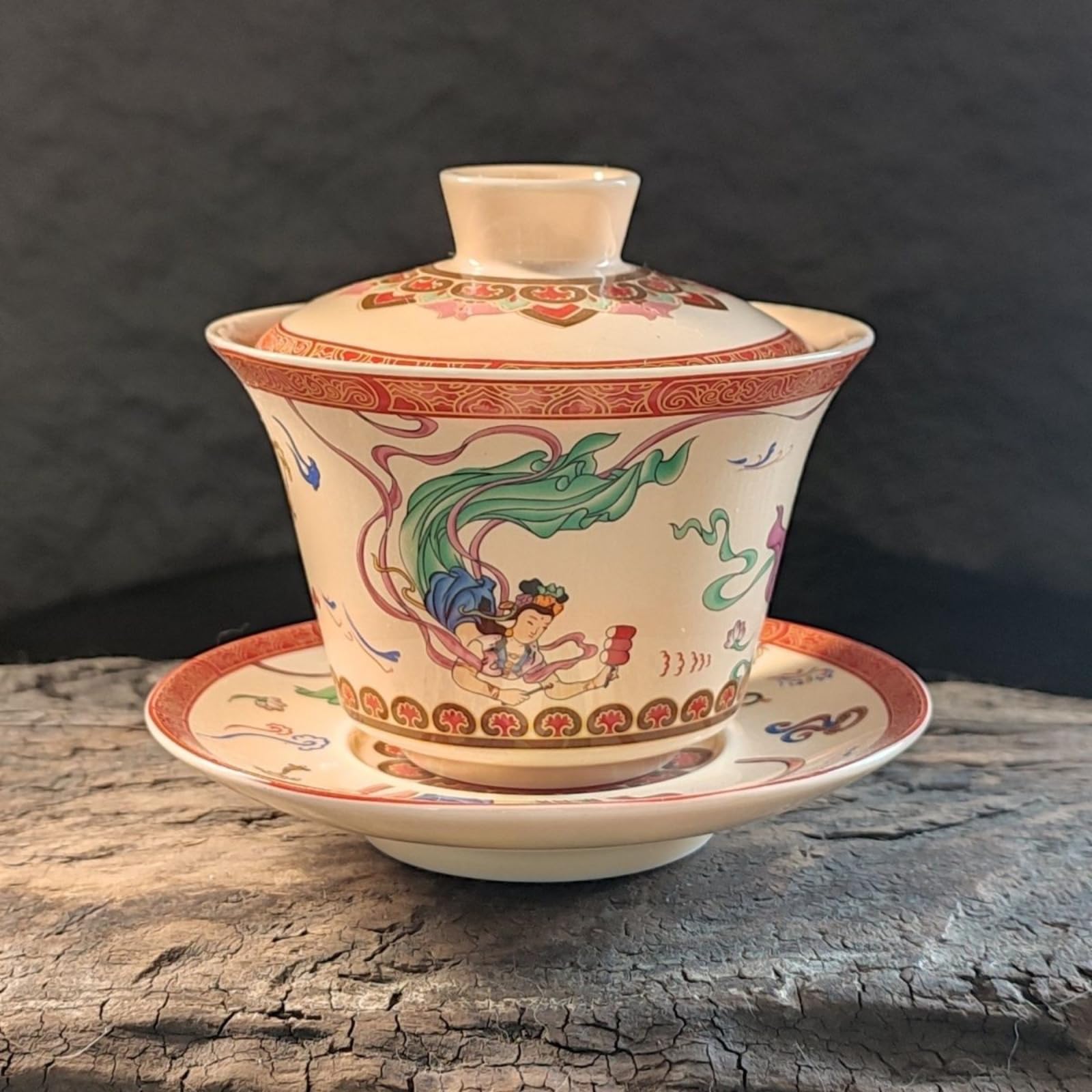 Gaiwan service à thé en céramique beige de 150 ml résistant à la chaleur