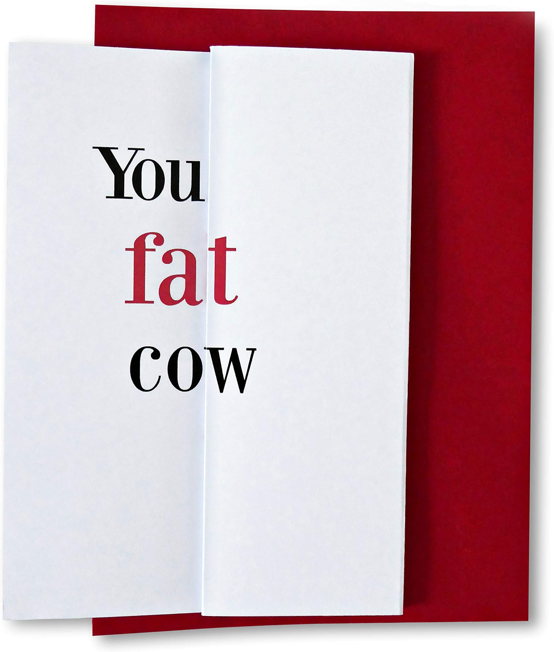 Funny Folding Red Friend Card. Rude Yet Innocent