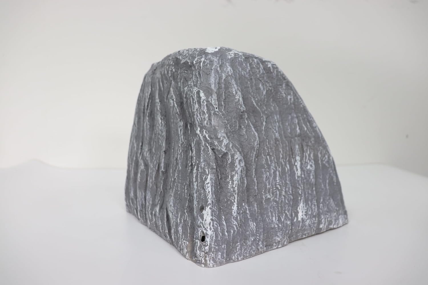 Small Faux Rock Cover, 4.4 lbs Polyresin Fake Landscape Rock Well Pumps & Sprinkler Valves Cover for Outside, 2 Ground Stakes Included, Natural Sandstone Texture, Weatherproof &UV Resistant