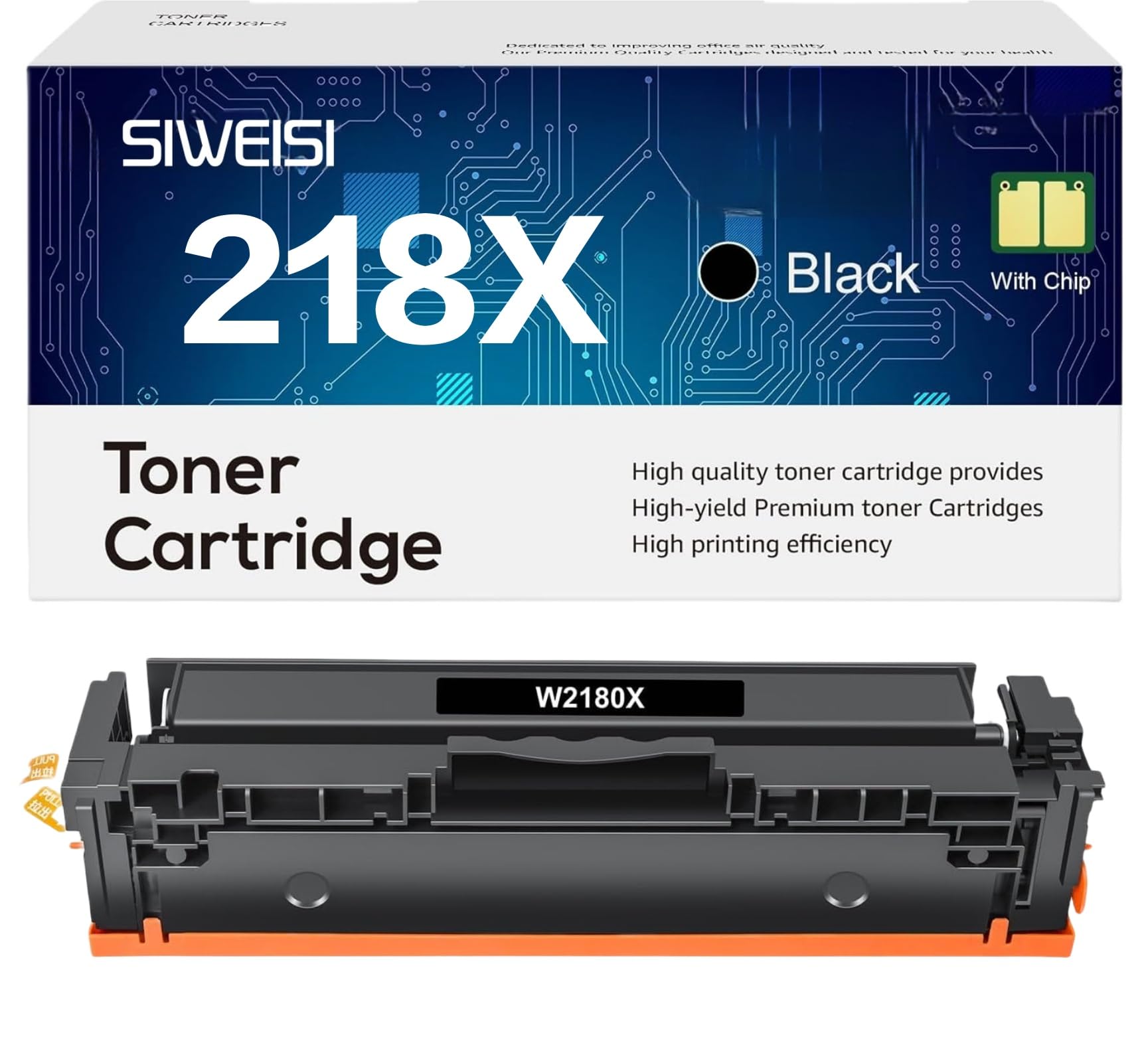 218X High Capacity Toner Cartridges Black (with Chip) 3301fdw Compatible for 218A W2180A 218X W2180X Color Laserjet Pro MFP 3301fdw Pro 3201dw MFP
