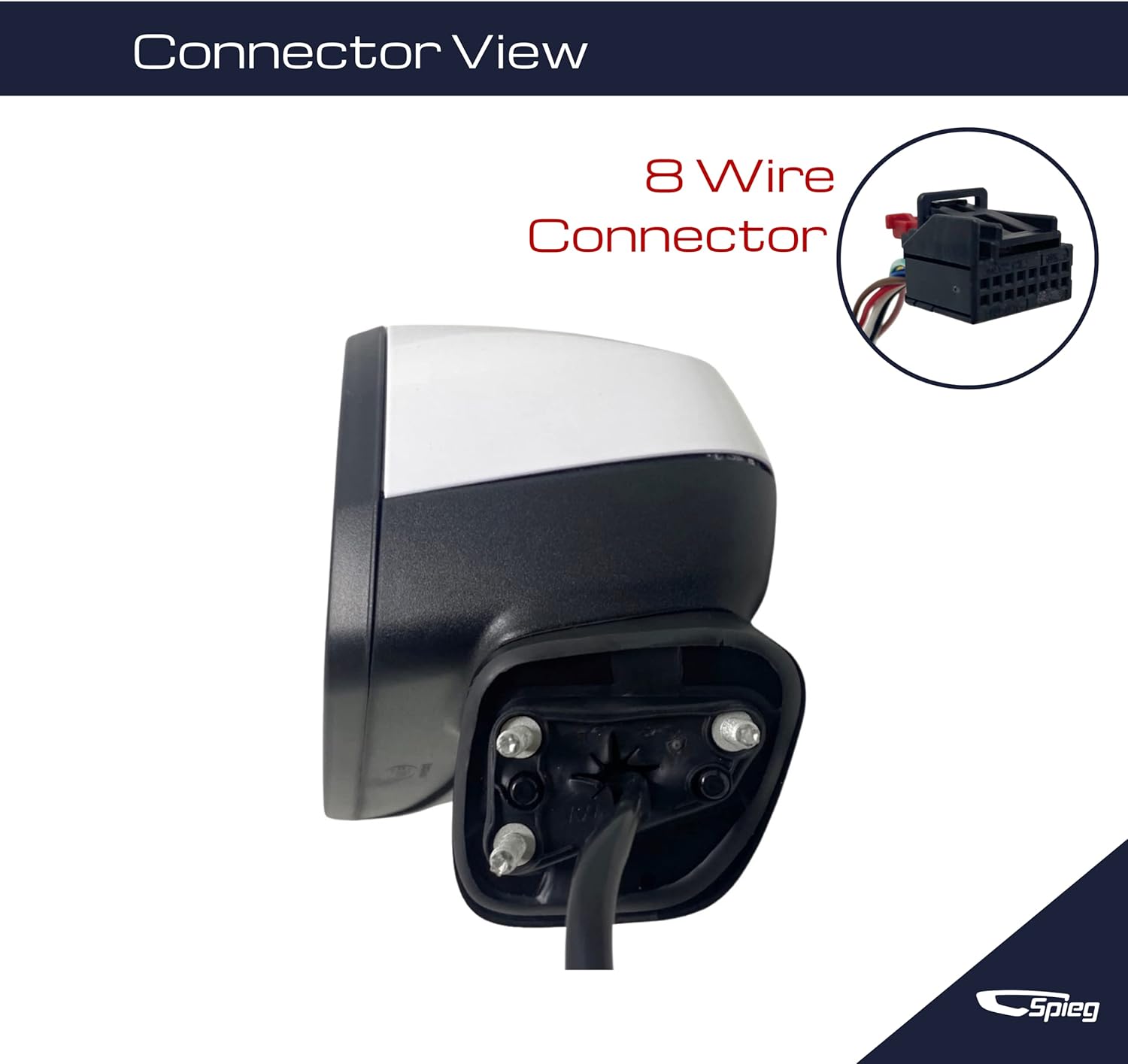 Spieg Driver Side Mirror for 2015-2020 Audi A3 Quattro S3 Power Folding Turn Signal Light Painted White Cover 8 Pins Left