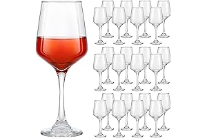 Set of 24 Wine Glasses - Elegant Crystal Wineware for a Sophisticated Drinking Experience