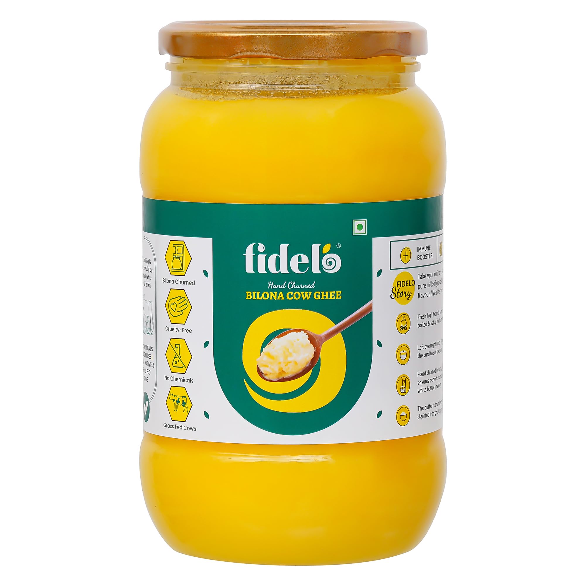 Fidelo Bilona cow ghee| 1 litre| 100% pure & natural|chemical free | direct manufacturer | vedic bilona method|curd churned|small batch|sustainable packaging| (B0CLTYSXY2) Amazon Price History, Amazon Price Tracker