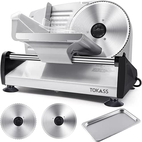 200W Meat Slicer Machine for Home Use,Deli Slicer with 2