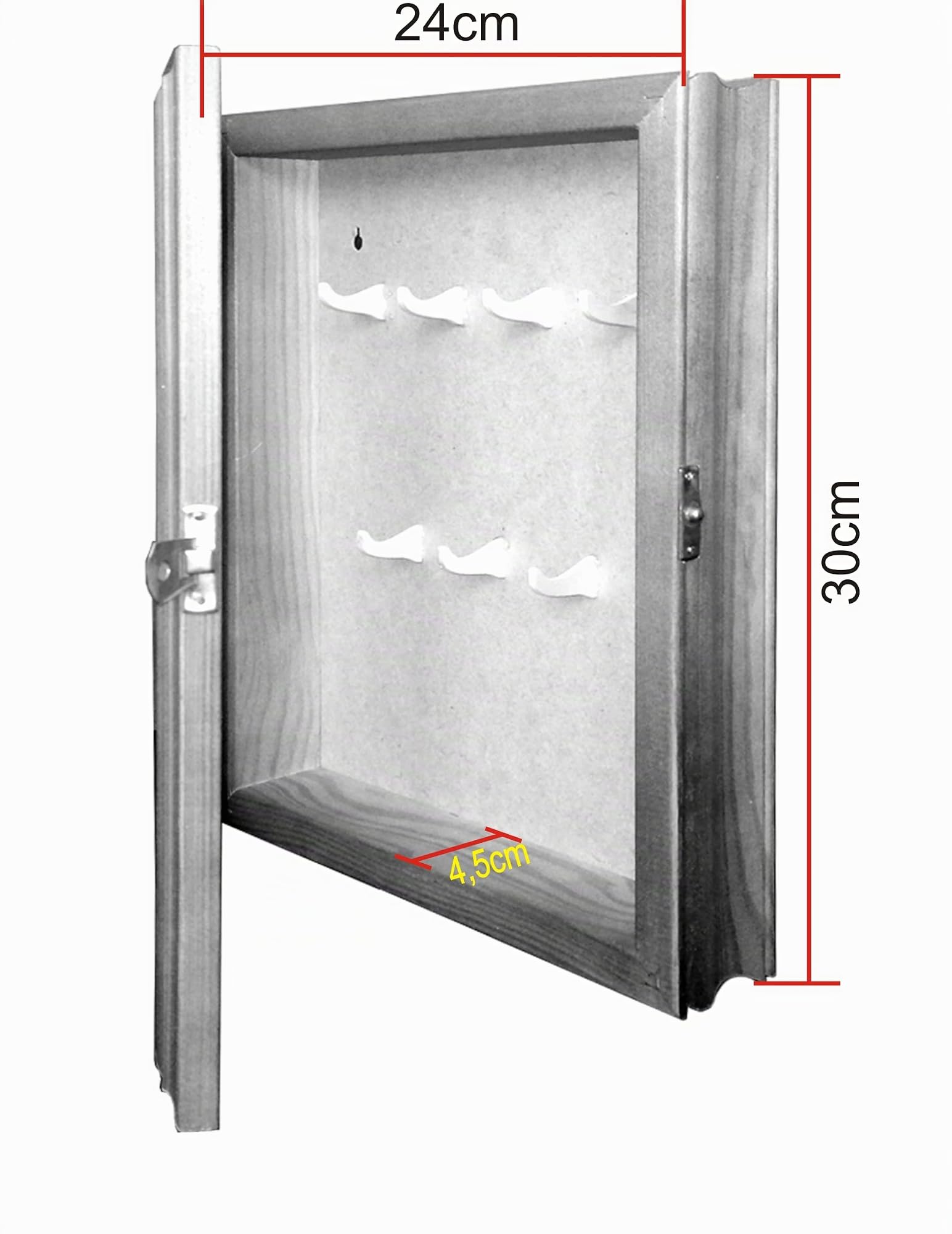 Schlüsselkasten aus Holz Hängeschrank mit Schlüsselbrett Wandorganizer für Schlüsselaufbewahrung Schlüsselschrank Vintage-Optik Holzschlüsselbox
