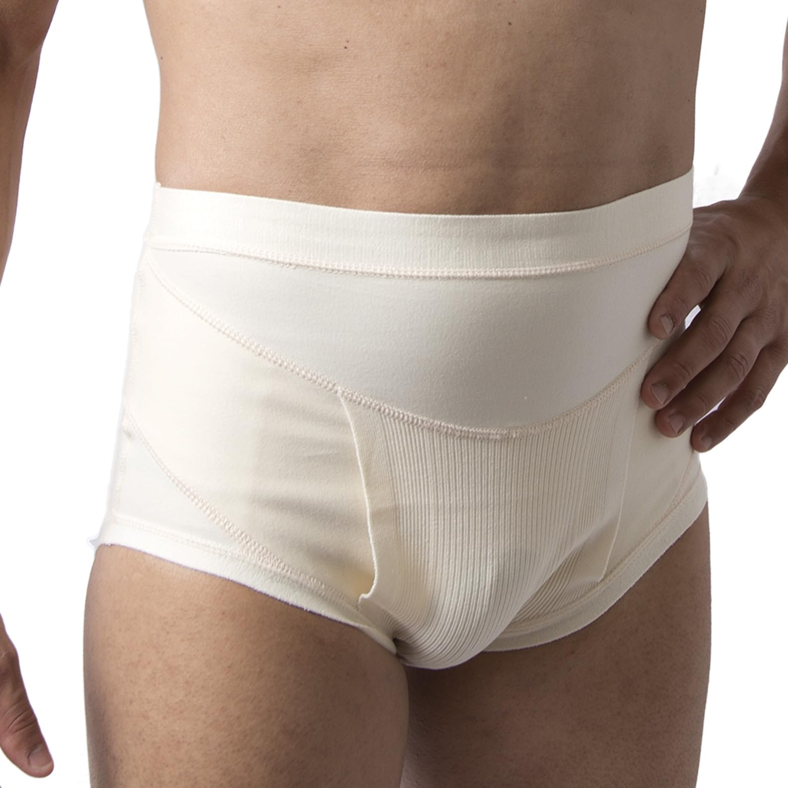 Beman 652 - Slip Erniario Inguinale Uomo Contenitivo a Compressione Forte Rinforzo Interno in Cotone con Predisposizione Pelota per Contenimento Ernia Inguinale Uomo