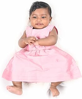 CocoBelle NYC Baby Girls Sleeveless Solid Cotton A-line Outfit Regular Fit (6months-12months) Price In India