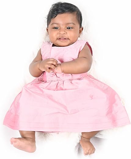 CocoBelle NYC Baby Girls Sleeveless Solid Cotton A-line Outfit Regular Fit (6months-12months)