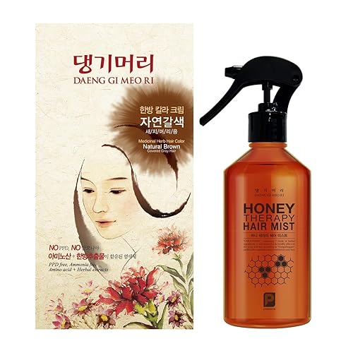 Miniatura 1 de Daeng Gi Meo Ri - Crema de color de tinte para el cabello a base de hierbas coreanas marrón natural - Protección para el cabello gris sin PPD,