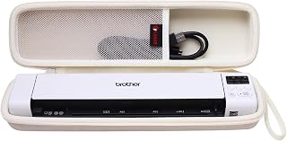 XANAD Hard Case for Brother DS-640 / DS-740D / DS-940DW /DS-720D/Doxie Go SE Duplex Mobile Document Scanner(Cream)