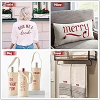 Vista 63 de HTVRONT - Rollos de vinilo termotransferible (HTV) blanco y negro, 12 pulgadas x 15 pies de vinilo de planchado para Cricut & Cameo, para camisas