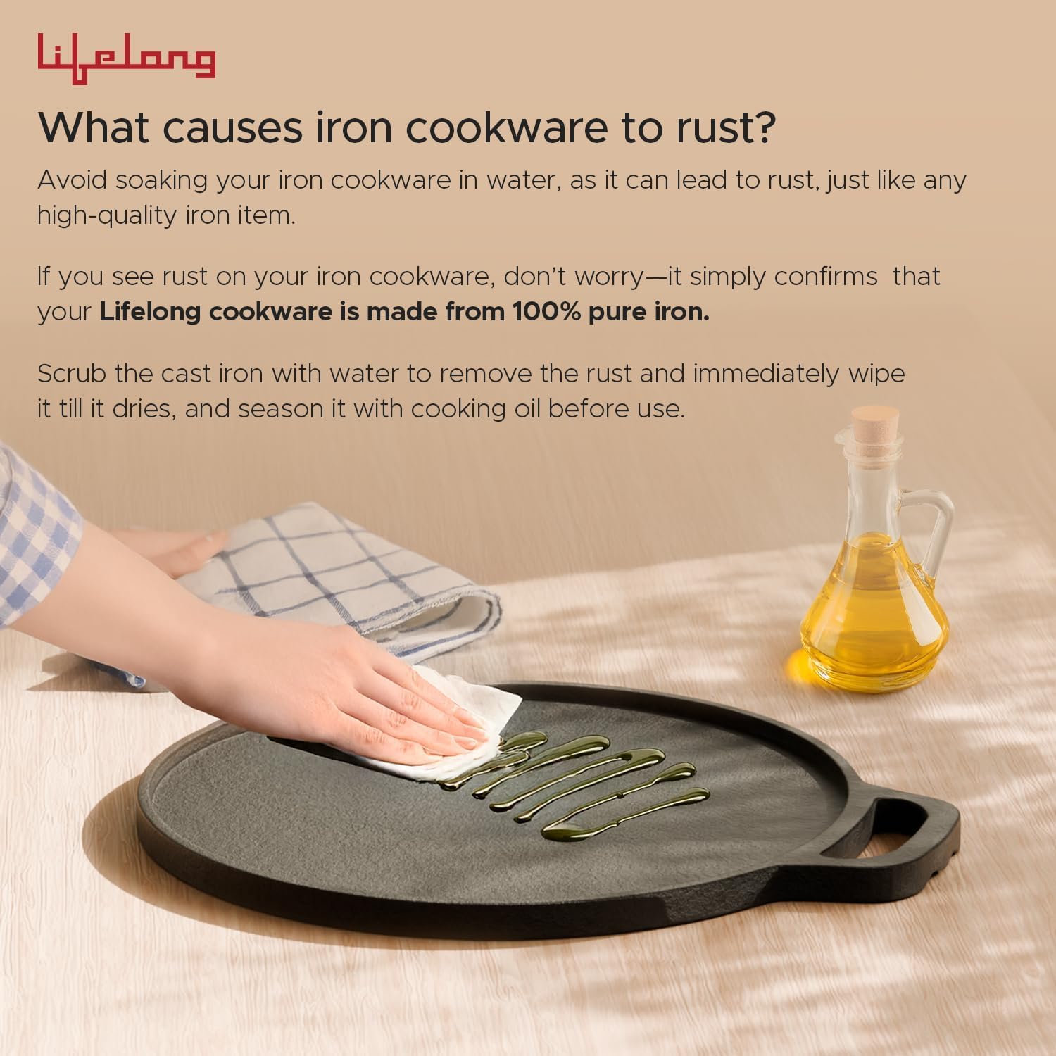 Lifelong Cast Iron Cookware Set - 4 Piece Combo -3