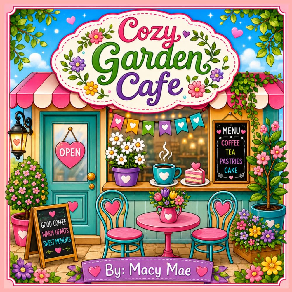Cozy Garden Café: A Cozy Coloring Escape Filled with Coffee, Flowers & Good Vibes (Cozy collection)