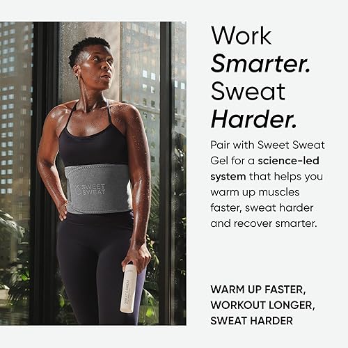 Miniatura 5 de Sports Research Sweet Sweat - Faja reductora de cintura (serie core), banda de fitness para mejorar el sudor para mujeres y hombres