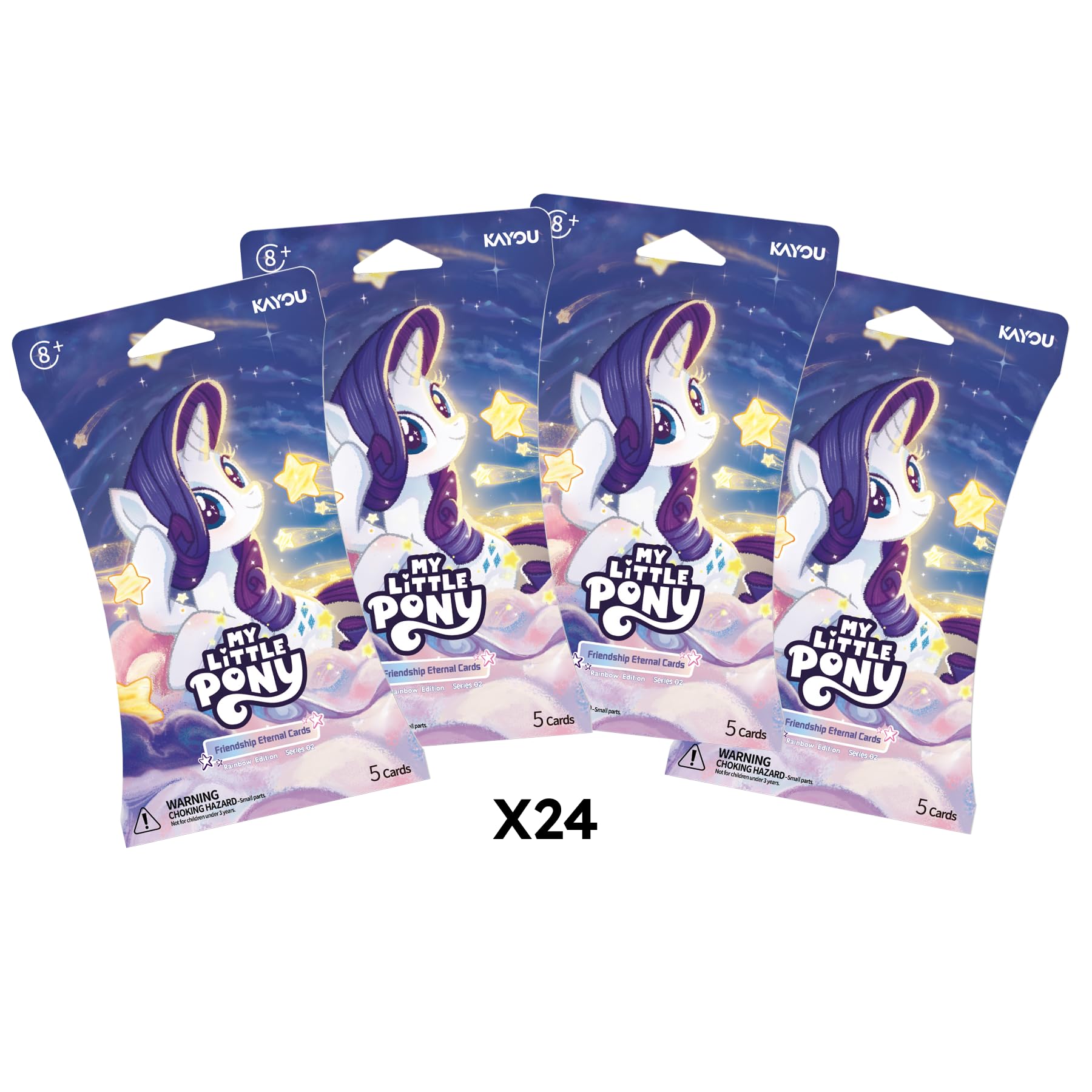 Kayou My Little Pony Rainbow Edition Blister (24) | Caja con 24 Blisters de Cartas Coleccionables, 8+ Años, Español/Alemán/Inglés/Francés/Italiano