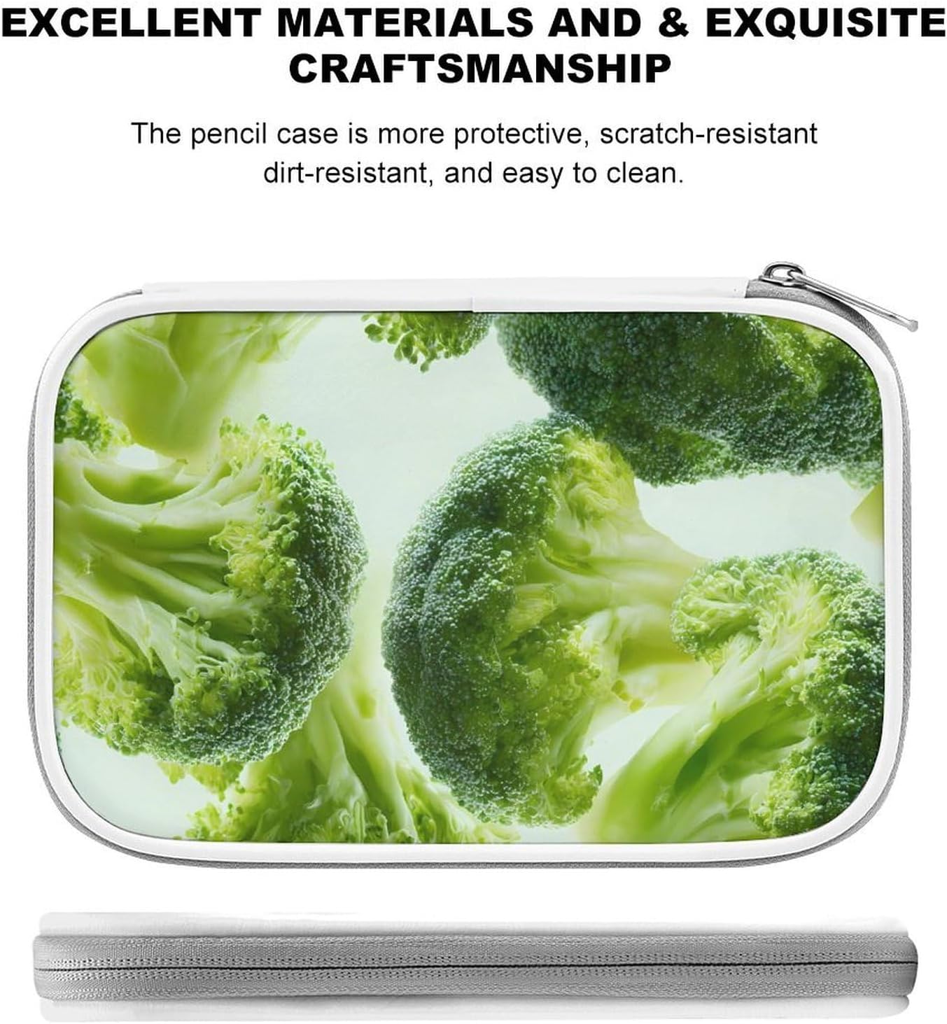 Green Broccoli Cosmetic Bag Makeup Brush Organizer Bags image 4