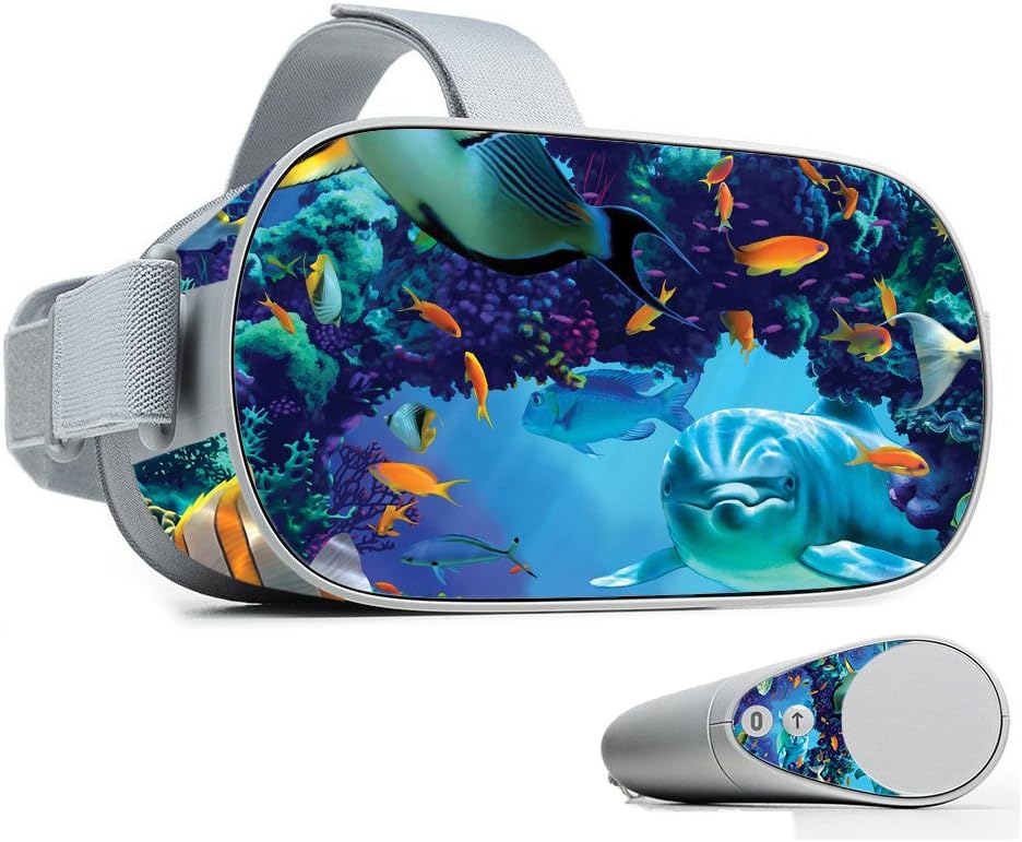 MightySkins Skin Compatible with Oculus Go Mobile VR - Ocean Friends | Protective, Durable, and Unique Vinyl Decal wrap Cover | Easy to Apply, Remove, and Change Styles | Made in The USA