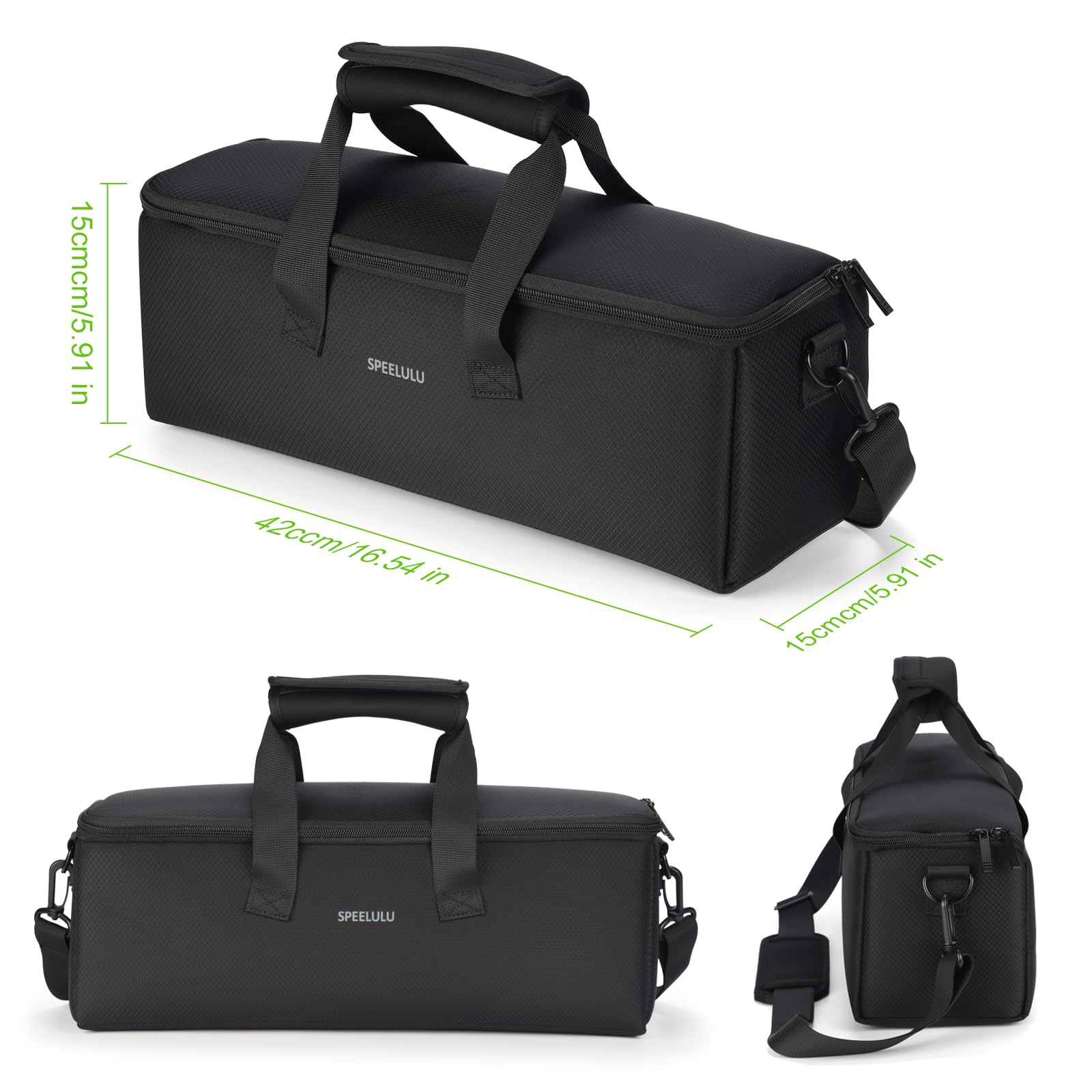Große DSLR Kameratasche, Stoßfester Langer Telefoto-Objektivbeutel | 4 Schicht Schutz, Wasserabweisend, Schultergurt & Griffe, Taschen für Zubehör, Kamera Befestigungsband, leichtes Gewicht