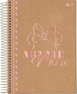 Kit de Cadernos, Jandaia, Universitário, 1 Matéria, Capa Dura, Mickey Minnie Arts Kraft, 80 Folhas, Pacote com 4  