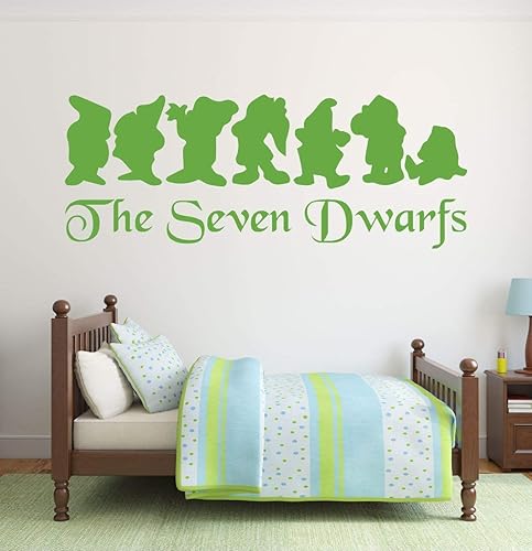 Miniatura 6 de Snow White Decoration Wall Decor - Seven Dwarfs Doc Happy Dopey Grumpy Bashful Sneezy Sleepy - Vinyl Wall Art for Playroom, Child's Bedroom,