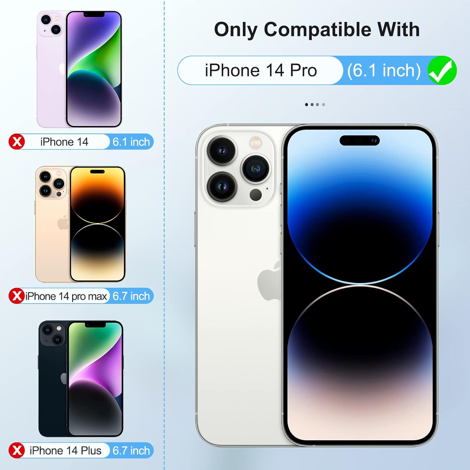 BAZO Phone Case for iPhone 14 Pro | Original Design |10ft Drop Tested | Compatible Only with iPhone 14 Pro | Milky Way Glitter