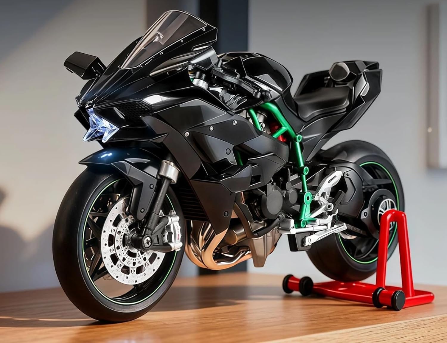Spray Version Dynamic Motorcycle Alloy Model Gift Box Simulation Toy Motorcycle Accessories