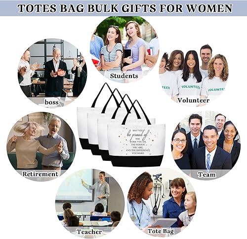 Miniatura 6 de 50 bolsas grandes de lona reutilizables, tela para sublimación, bolsas lisas a granel con cremallera para manualidades de bricolaje para compras,